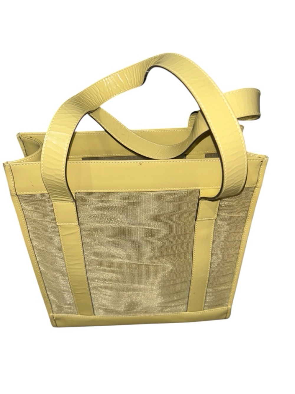 Tom Ford Gucci Mesh Tote Handbag Retro Yellow Vintage GUC Matching Pouch - Picture 9 of 15